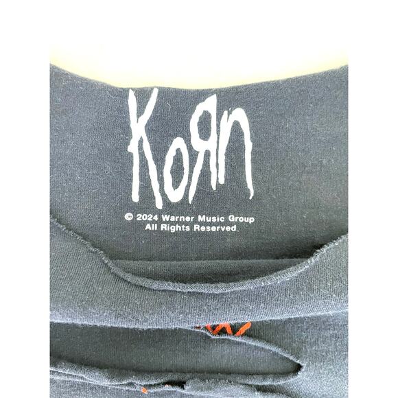 KoЯn Hopscotch Girl Distressed Cutout Band Tee M - Picture 5 of 5